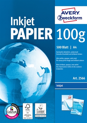 A4 Avery Inkjet Papier 100 g/m² - 500 Blatt Pack